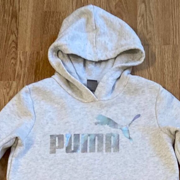 PUMA Girls Cotton Blend Jogging Suit in Grey- Size 8-10Y - Picture 4 of 4
